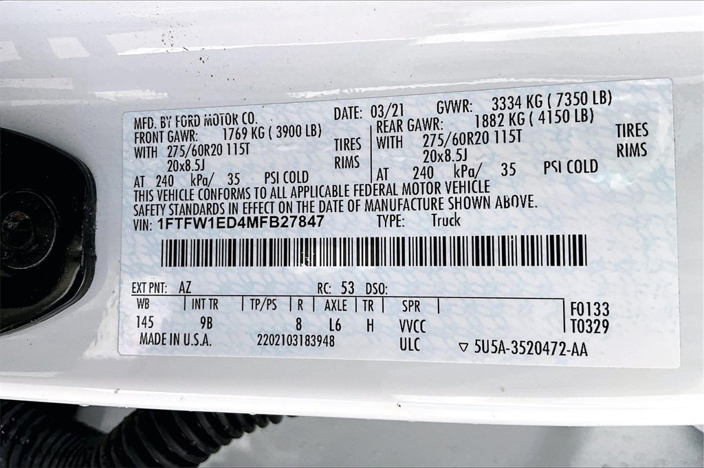 2021 Ford F-150 Platinum