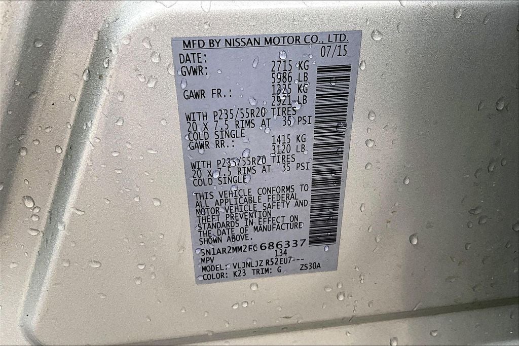 2015 Nissan Pathfinder Platinum