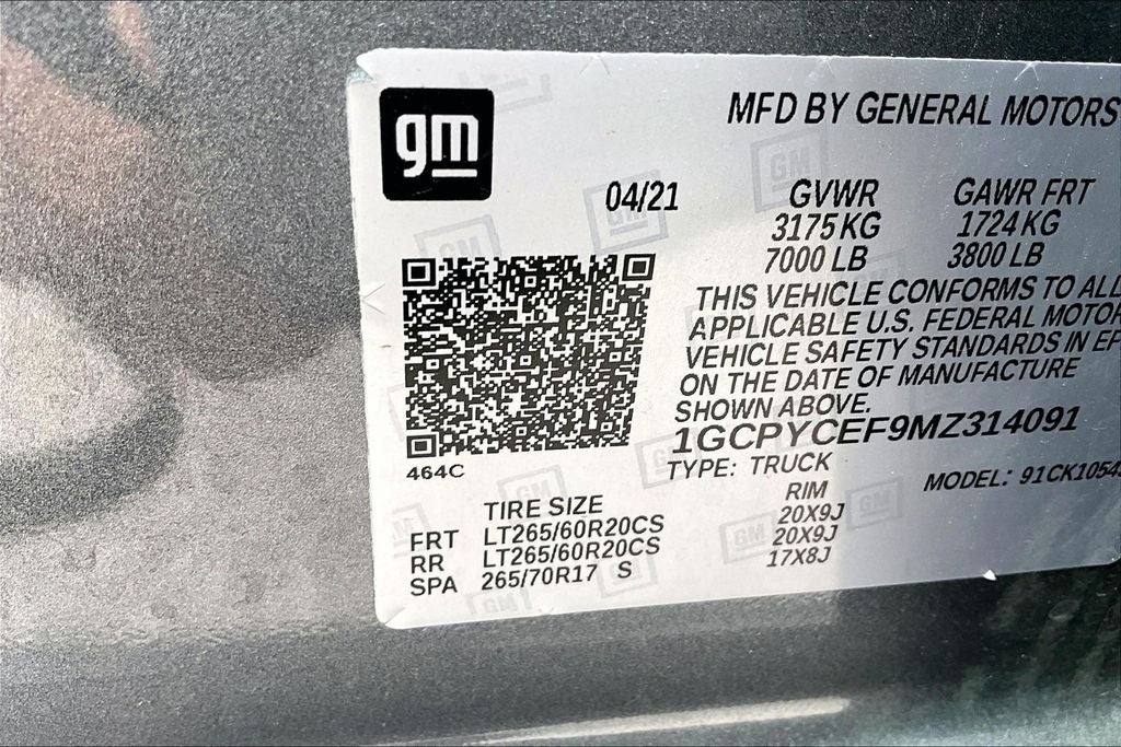 2021 Chevrolet Silverado Custom Trail Boss