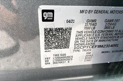 2021 Chevrolet Silverado Custom Trail Boss