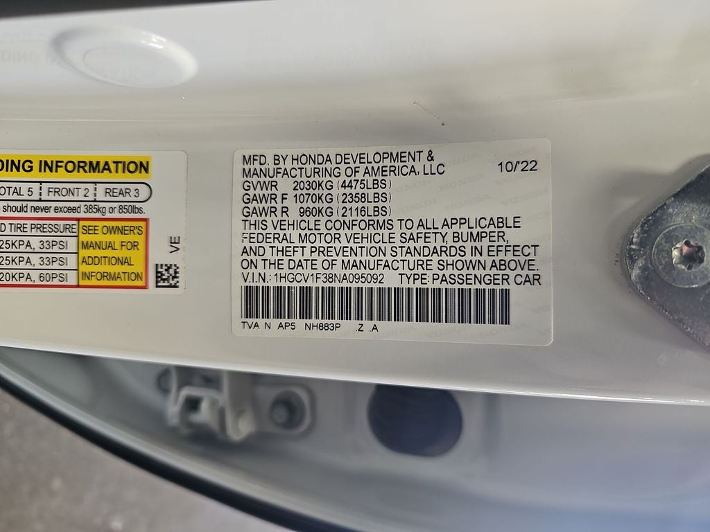 2022 Honda Accord Sport