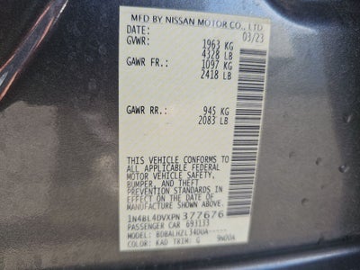 2023 Nissan Altima 2.5 SV