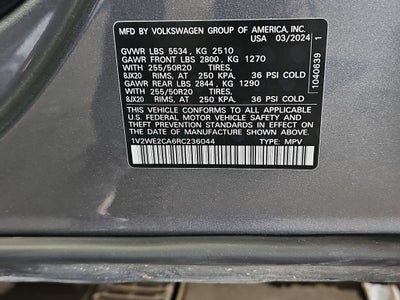 2024 Volkswagen Atlas Cross Sport 2.0T SE w/Technology
