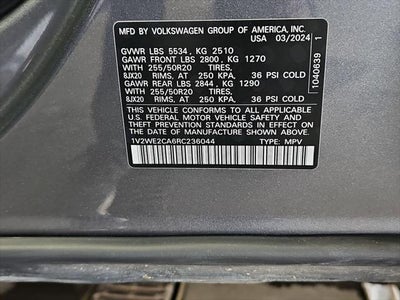 2024 Volkswagen Atlas Cross Sport 2.0T SE w/Technology