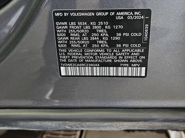 2024 Volkswagen Atlas Cross Sport 2.0T SE w/Technology