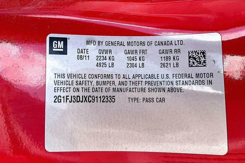 2012 Chevrolet Camaro SS 1SS