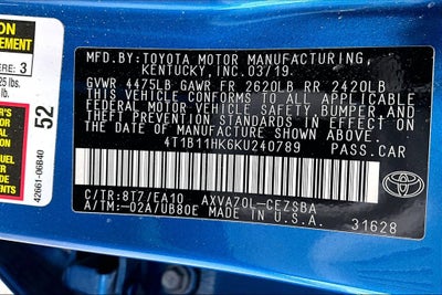 2019 Toyota Camry SE