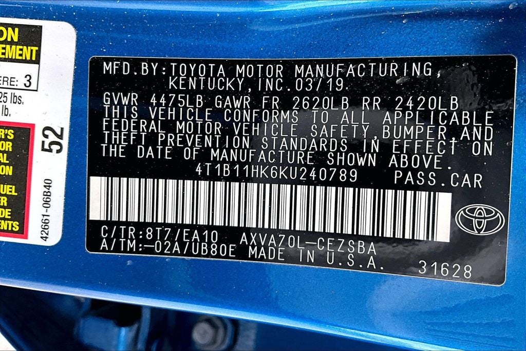 2019 Toyota Camry SE