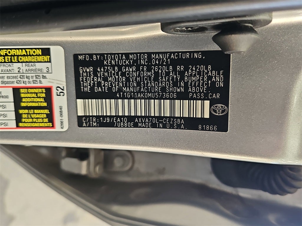 2021 Toyota CAMRY SE