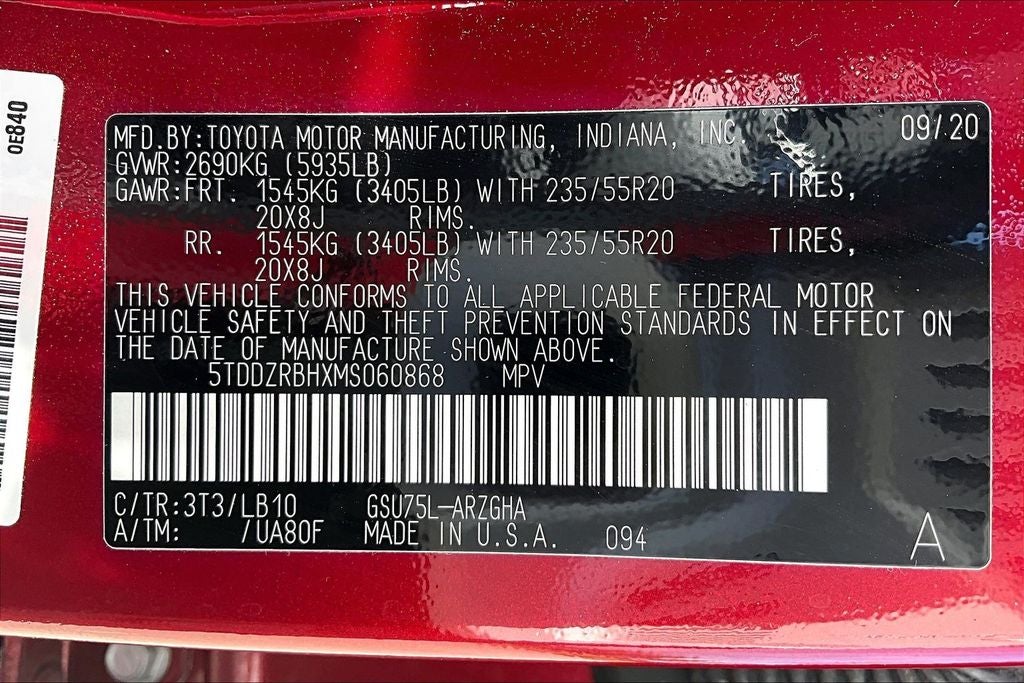 2021 Toyota HIGHLANDER Limited