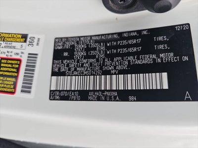 2021 Toyota Sienna XLE 7 Passenger