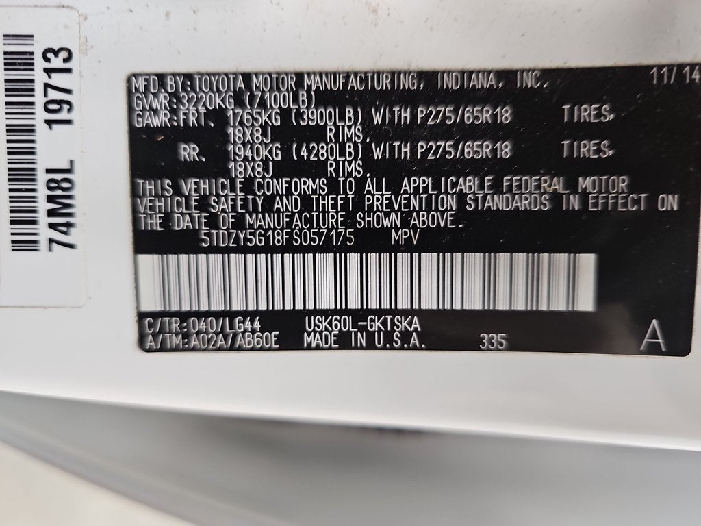 2015 Toyota Sequoia SR5 5.7L