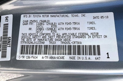 2018 Toyota TACOMA SR SR