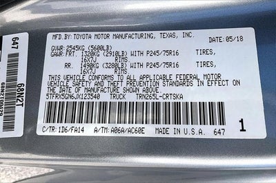 2018 Toyota TACOMA SR SR