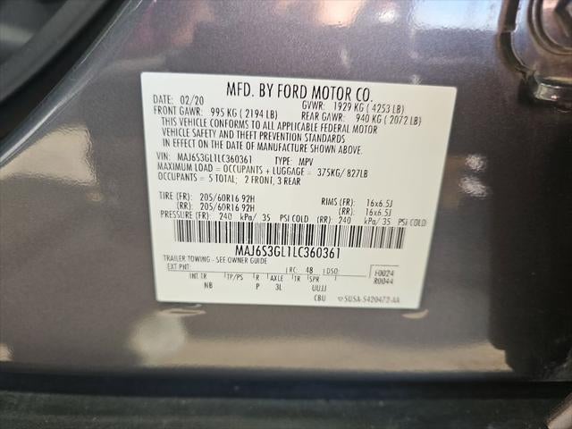 2020 Ford Ecosport SE