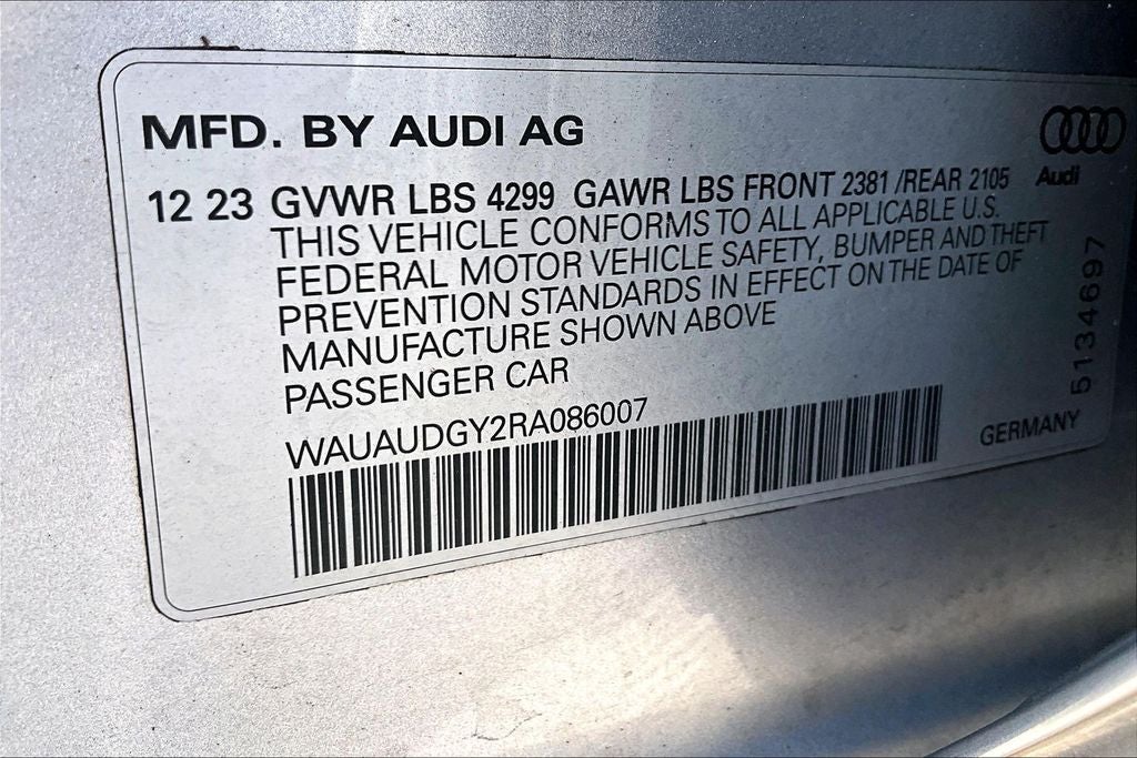 2024 Audi A3 FrontTrak
