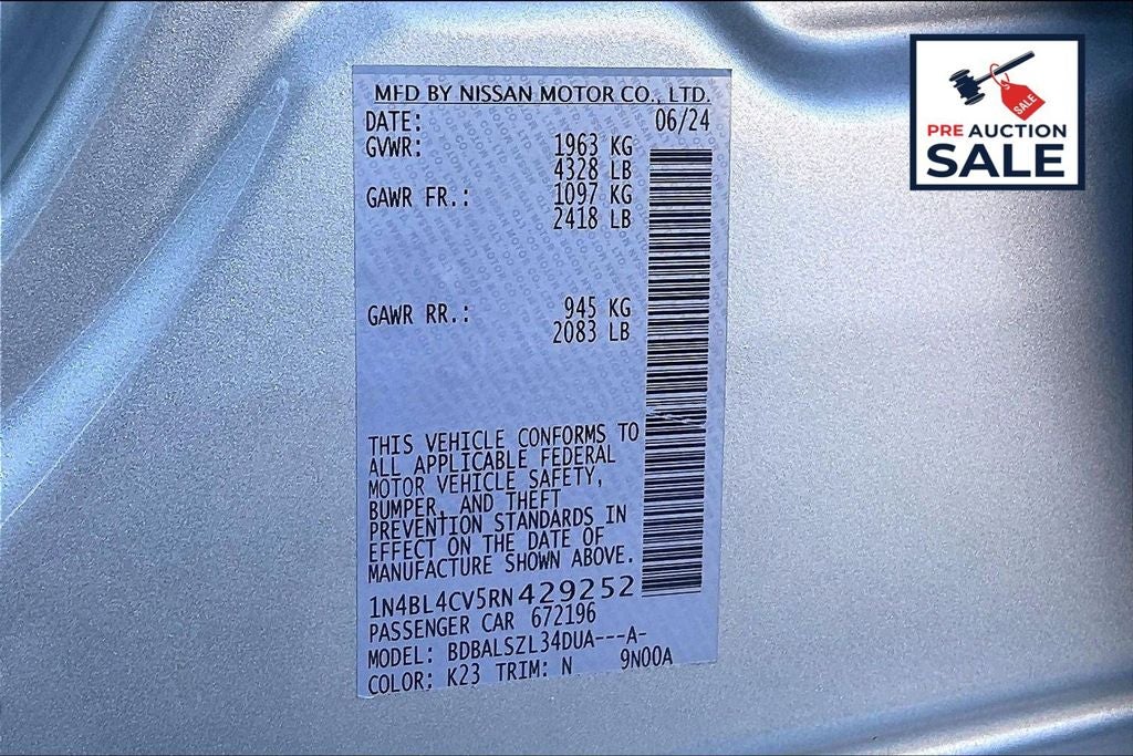 2024 Nissan Altima 2.5 SR