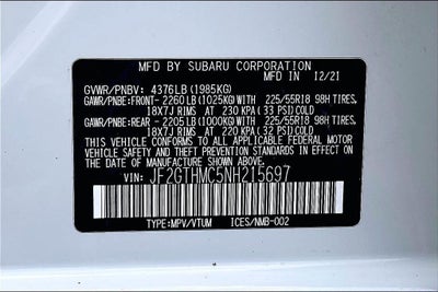2022 Subaru Crosstrek Limited