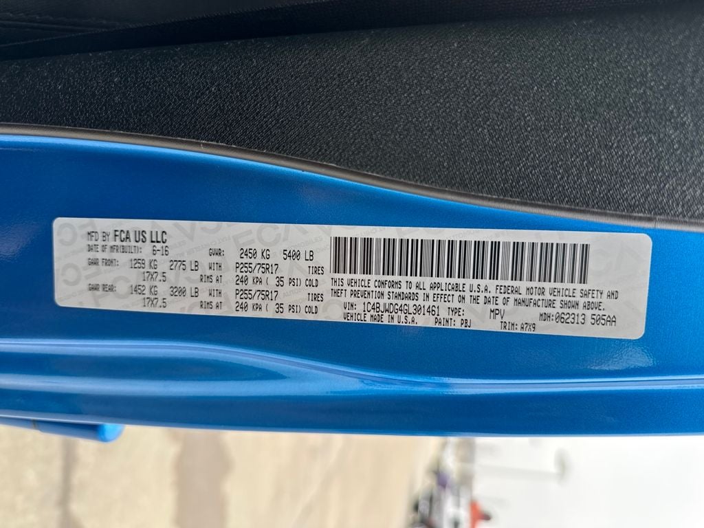 2016 Jeep Wrangler Unlimited Sport