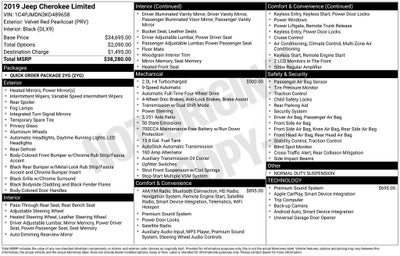 2019 Jeep Cherokee Limited 4x4