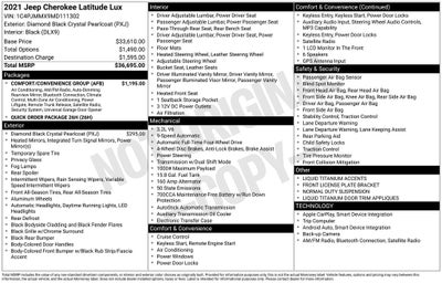 2021 Jeep Cherokee Latitude Lux 4X4