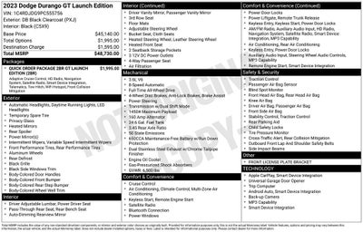 2023 Dodge Durango GT Launch Edition  AWD