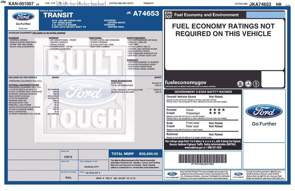 2018 Ford Transit-250 Base