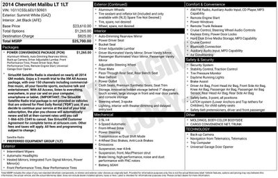 2014 Chevrolet Malibu LT 1LT