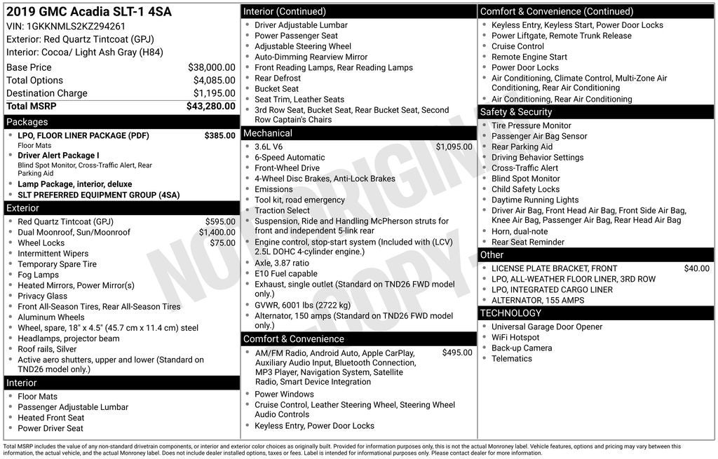 2019 GMC Acadia SLT-1