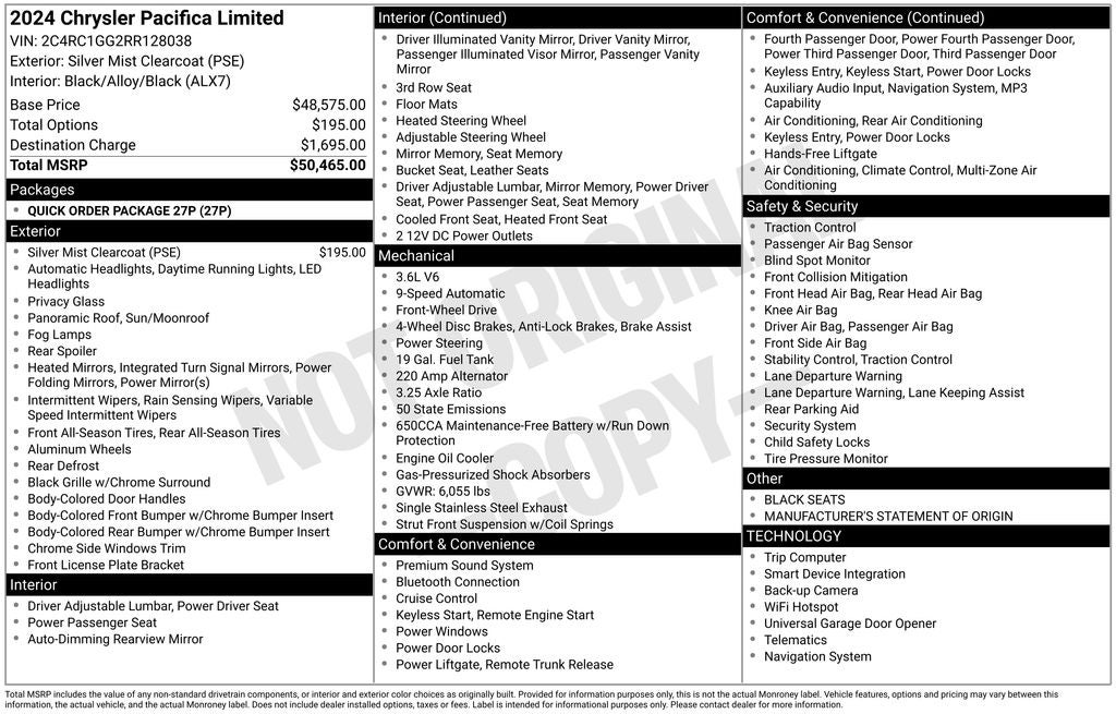 2024 Chrysler Pacifica Limited