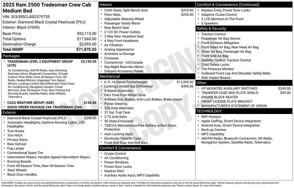 2025 RAM 2500 Tradesman
