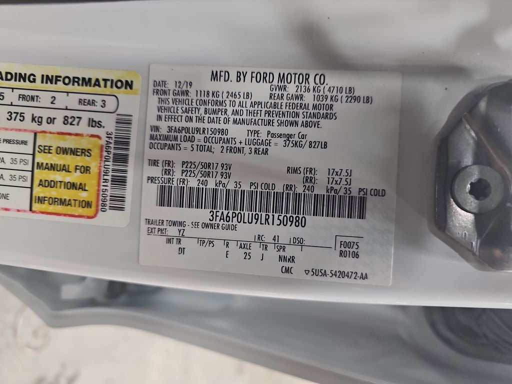 2020 Ford Fusion Hybrid SE
