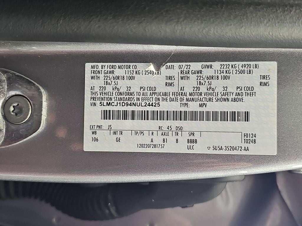 2022 Lincoln Corsair Standard