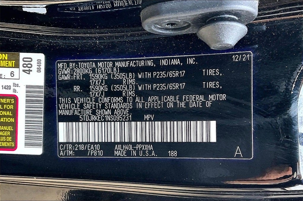 2022 Toyota Sienna XLE 8 Passenger