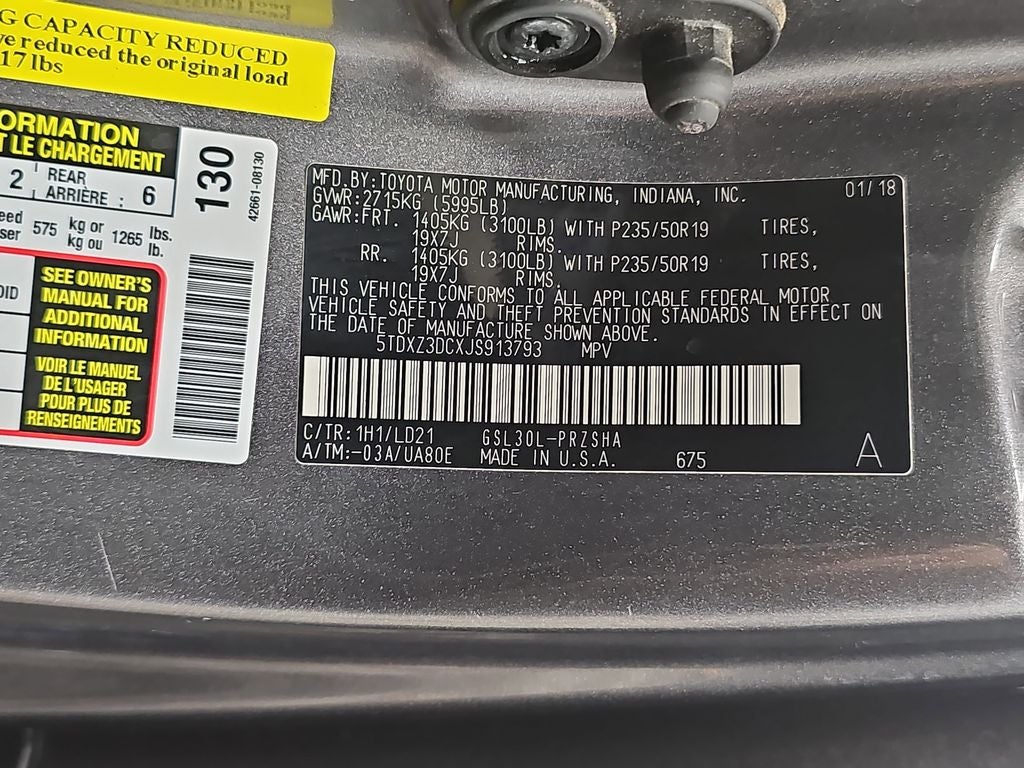2018 Toyota Sienna SE 8 Passenger