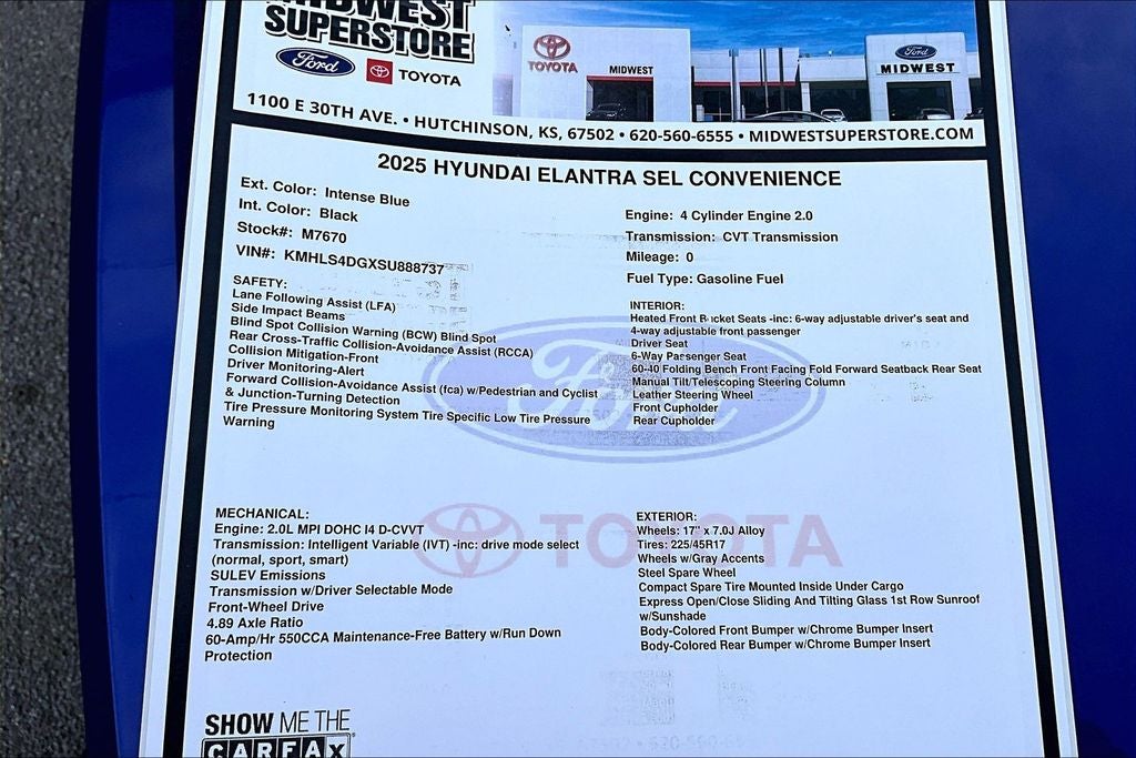 2025 Hyundai Elantra SEL Convenience