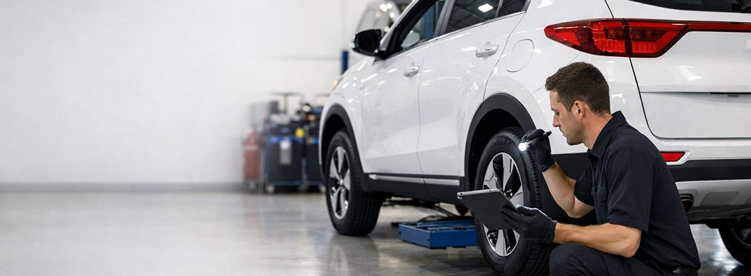 Vehicle inspection service at Midwest Kia in Wichita, KS