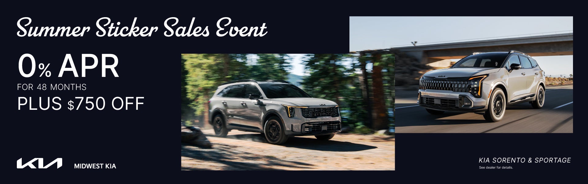 KIA Summer Sticker Sales Event