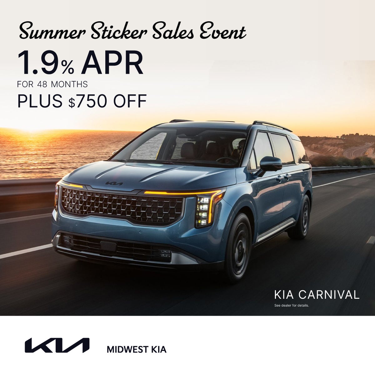 KIA Summer Sticker Sales Event