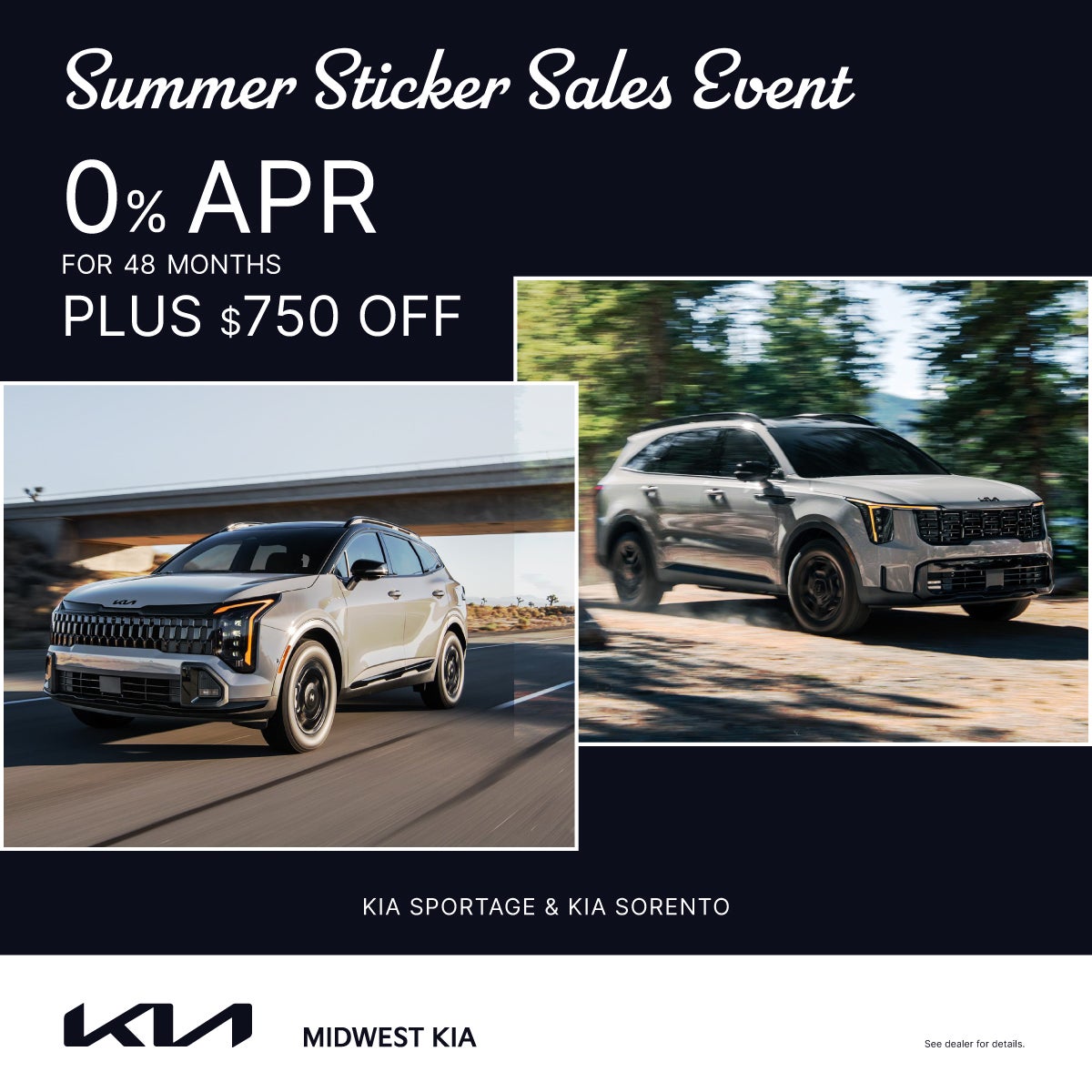 KIA Summer Sticker Sales Event