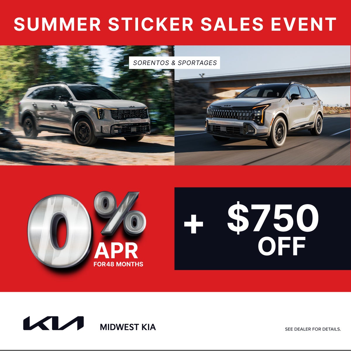 KIA Summer Sticker Sales Event